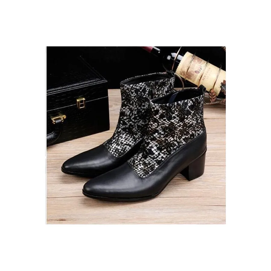 Luxe Serpent Pointed Toe High Heel Cowboy Boots