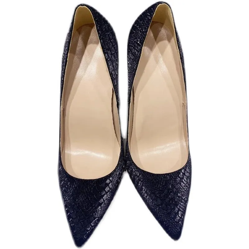 LuxeCroco Chic Pointed Toe Stiletto Pumps