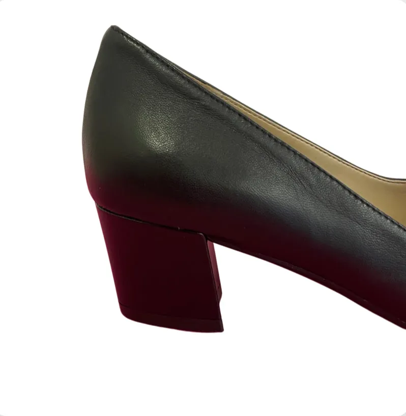 Mali Black Leather Pump