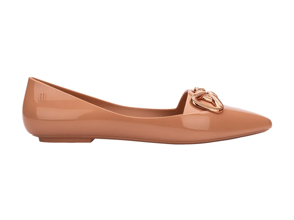 Melissa Pointy Classy AD Beige Ballerinas For Women