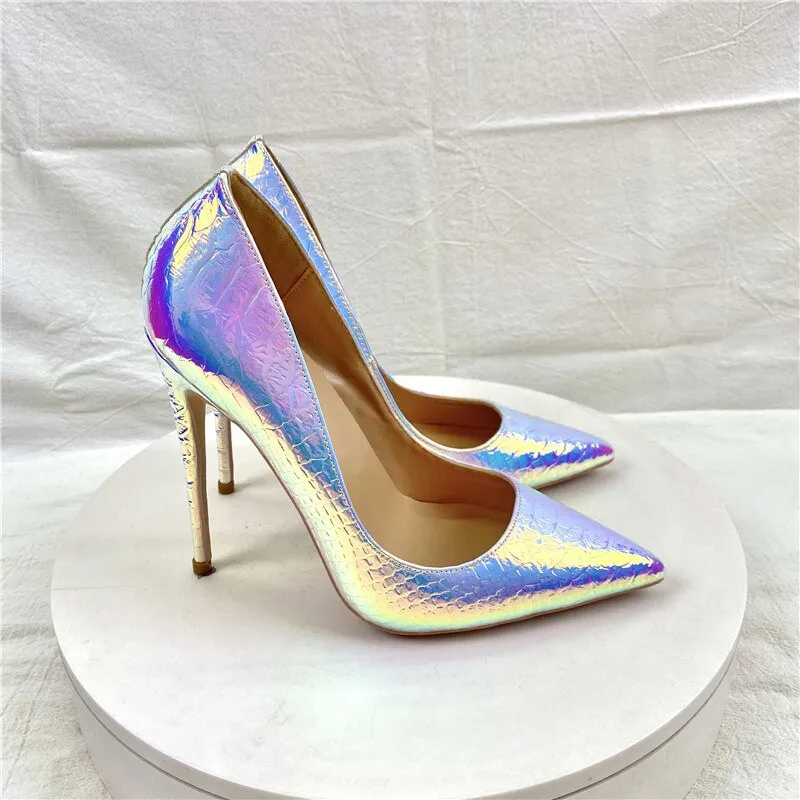 Mermaid Inspired Pointed Toe High Heel Stiletto