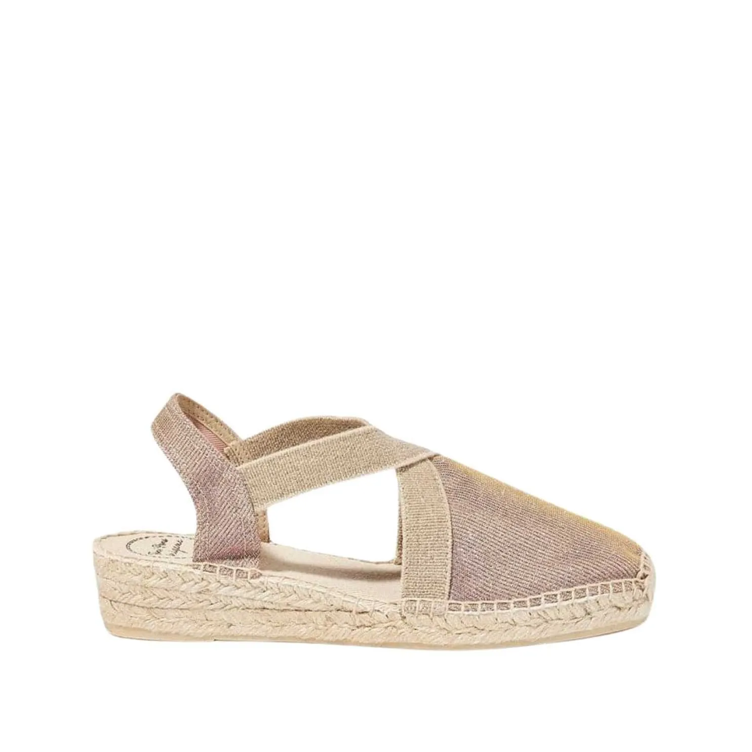 Metallic Cotton Blend Wedge Espadrille for Women - Velino-S