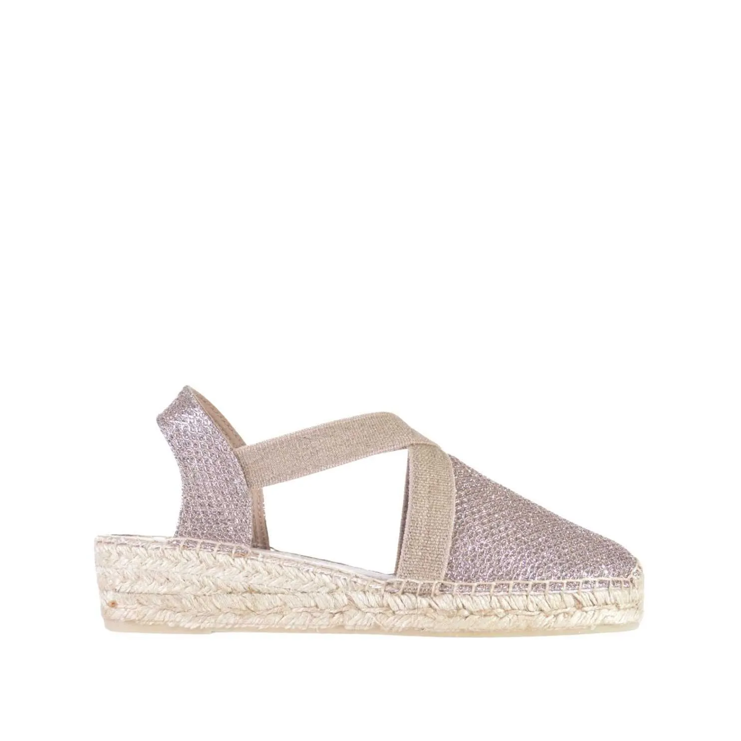 Metallic Cotton Blend Wedge Espadrille for Women - Velino-S