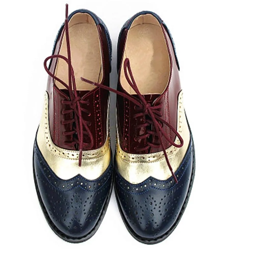 Multi Color Leather Classic Oxford Shoes