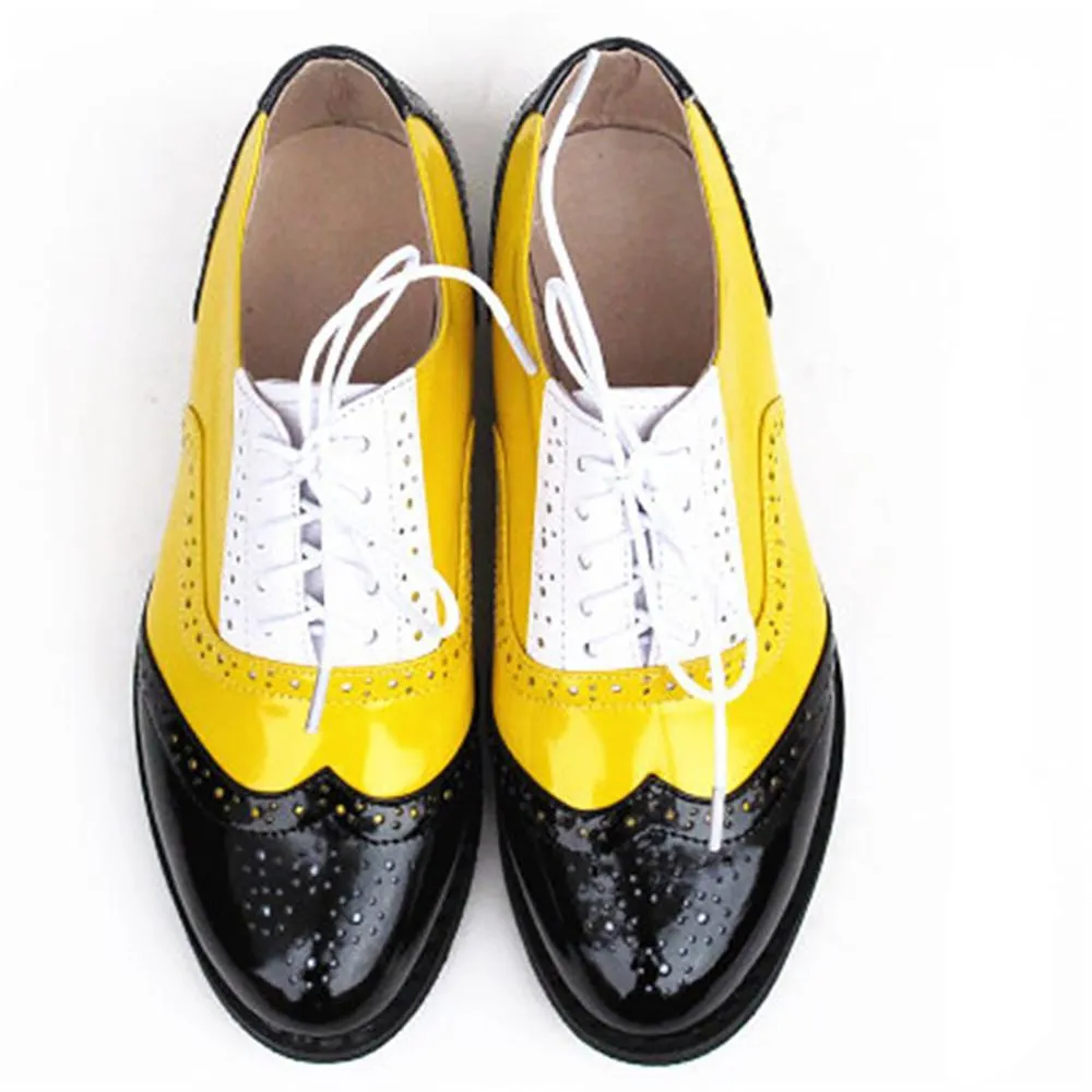 Multi Color Leather Classic Oxford Shoes