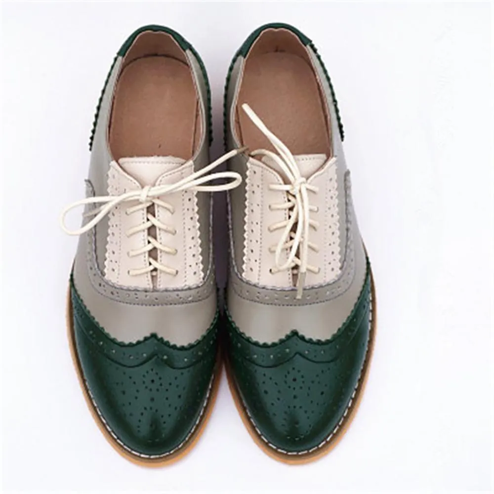 Multi Color Leather Classic Oxford Shoes