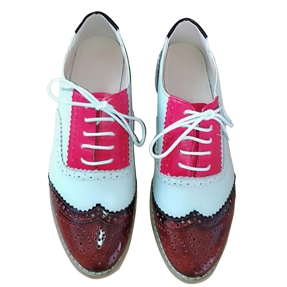 Multi Color Leather Classic Oxford Shoes