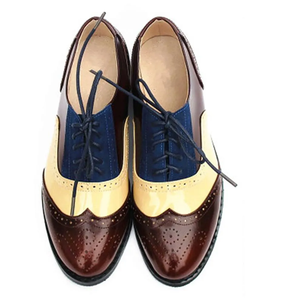 Multi Color Leather Classic Oxford Shoes