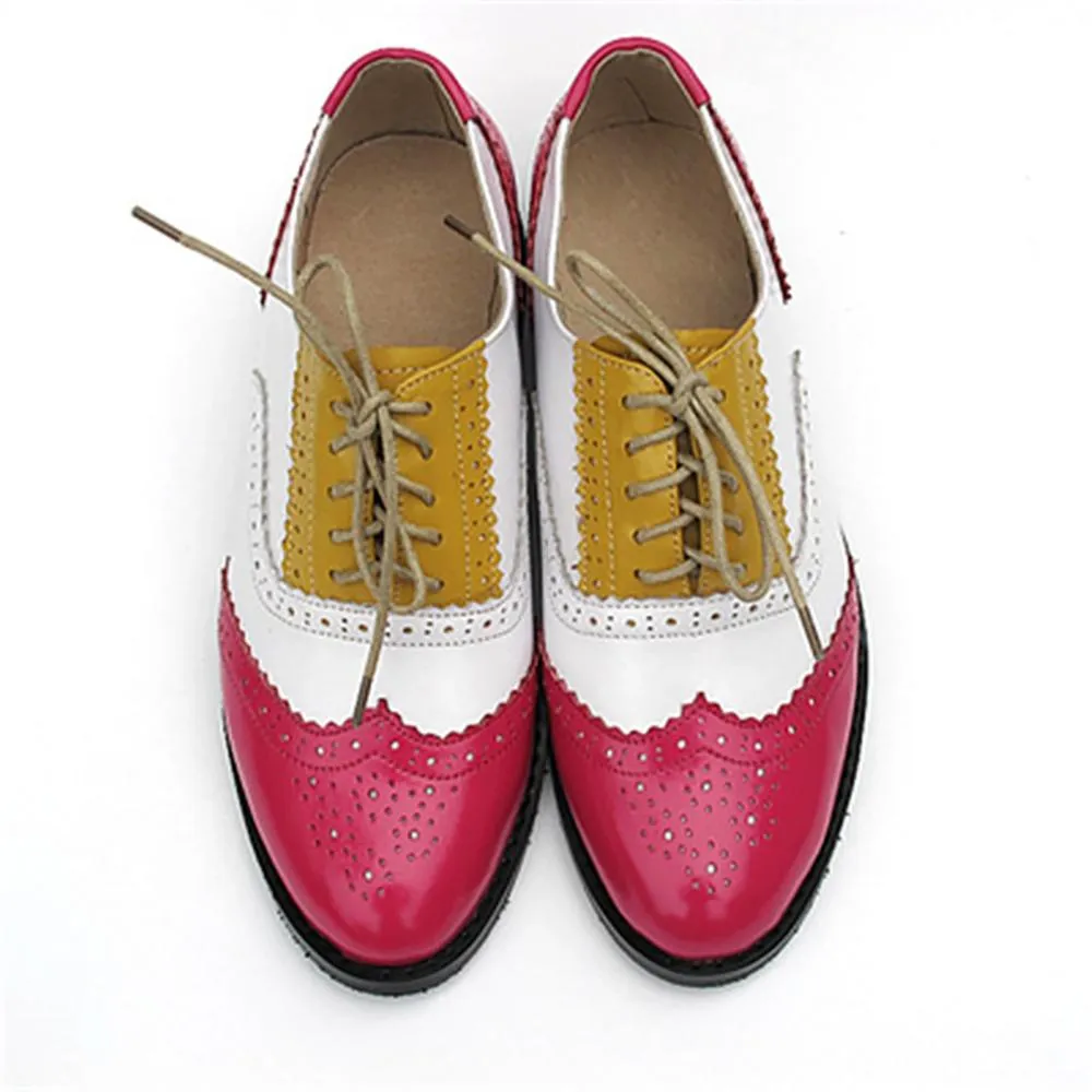 Multi Color Leather Classic Oxford Shoes