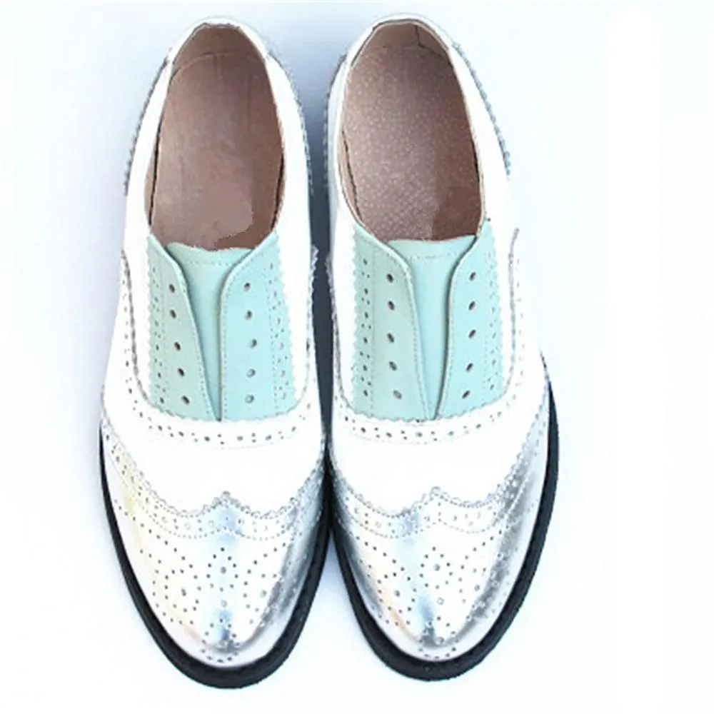 Multi Color Leather Classic Oxford Shoes