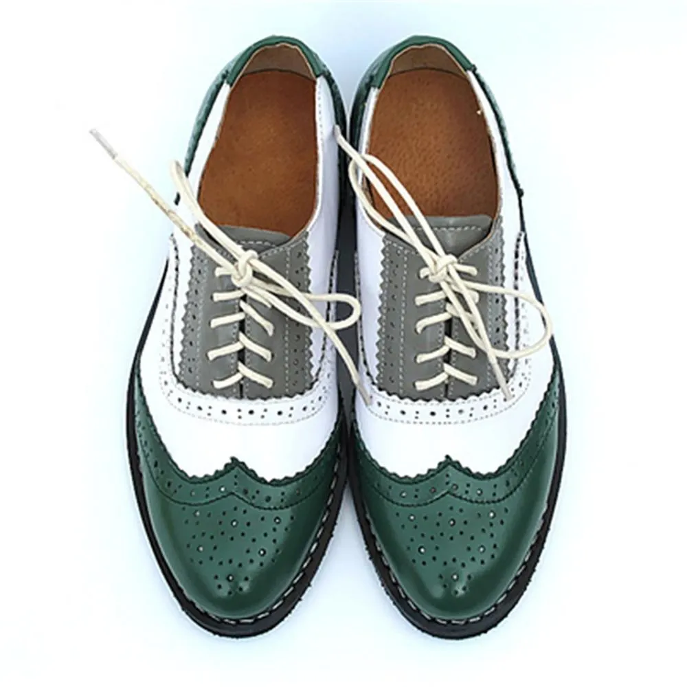 Multi Color Leather Classic Oxford Shoes