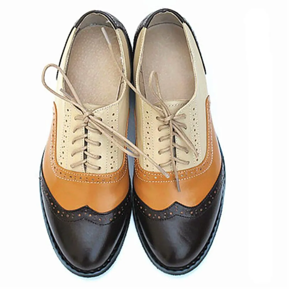 Multi Color Leather Classic Oxford Shoes