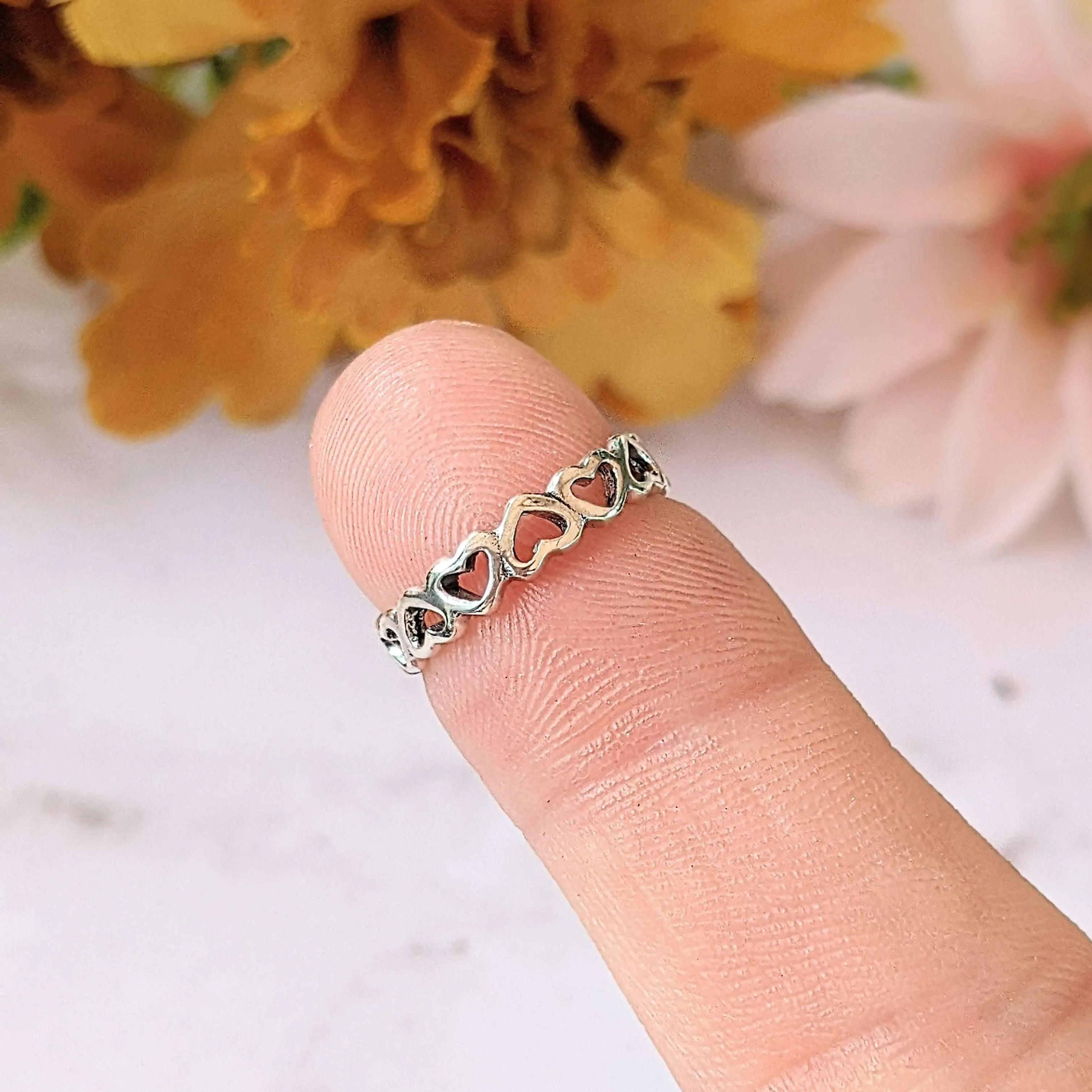 Multi Heart Toe Ring