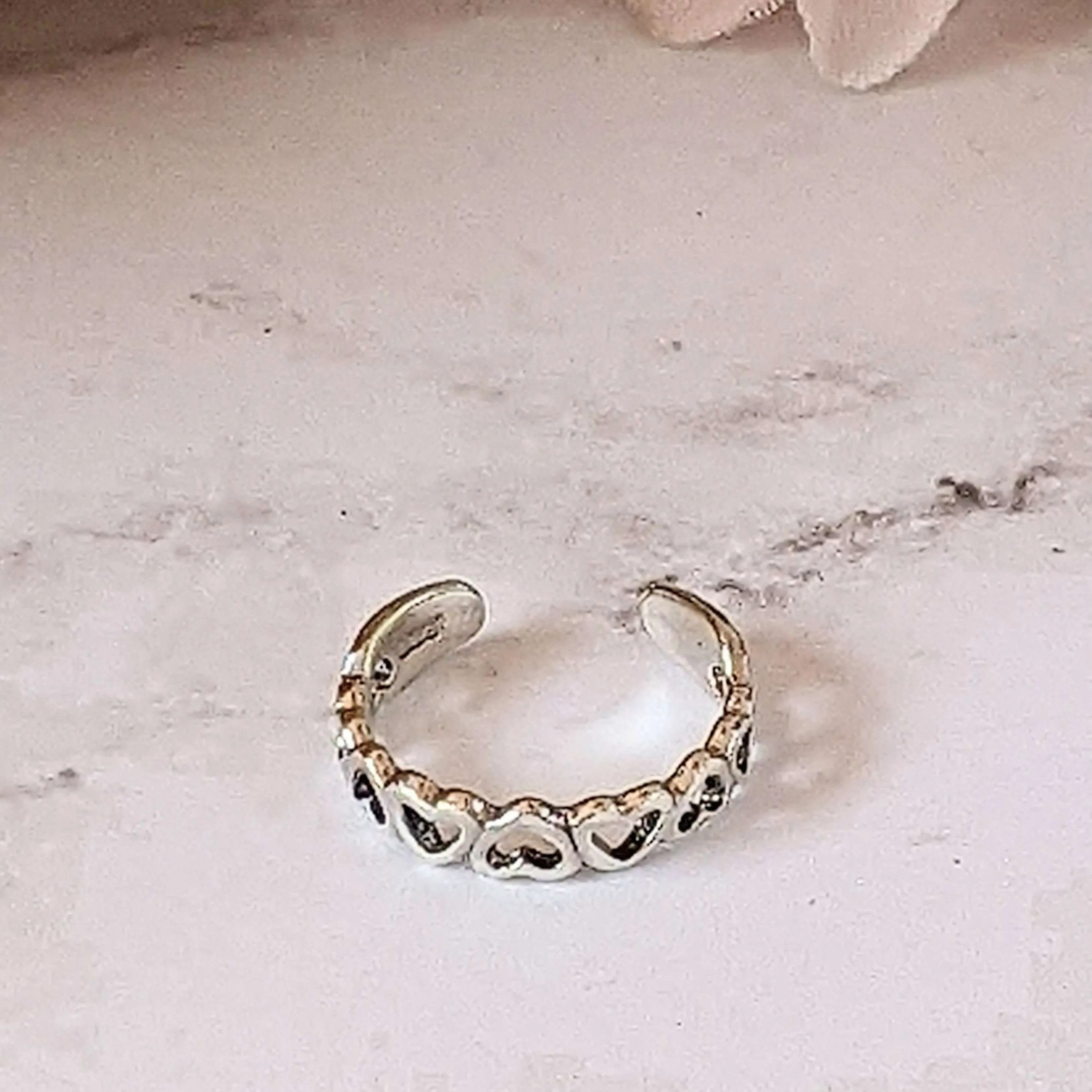 Multi Heart Toe Ring