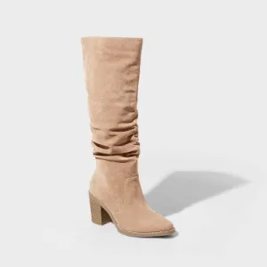 New - Women's Harlan Dress Boots - Universal Thread Taupe 5.5