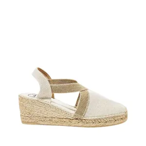 Plain Canvas Wedge Espadrille for Women - Terra-V