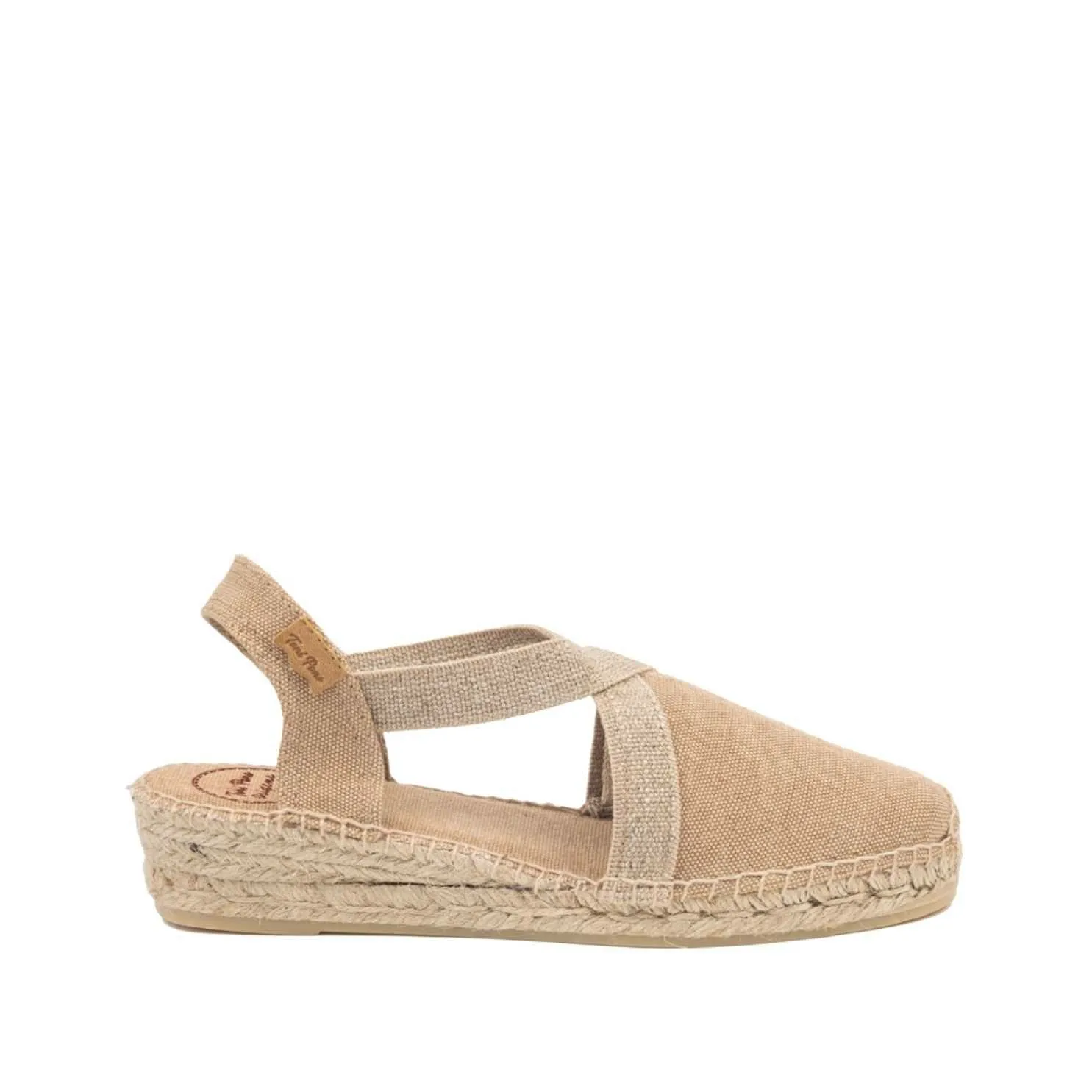 Plain Canvas Wedge Espadrille for Women - Verdi-V