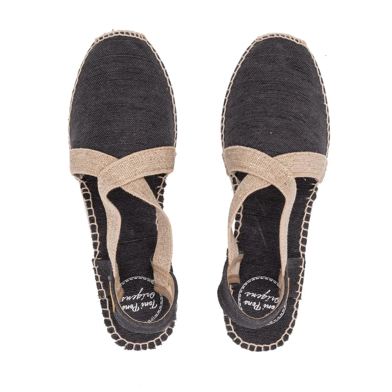 Plain Canvas Wedge Espadrille for Women - Verdi-V