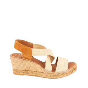 Plain Cotton Blend Wedge Espadrille for Women - Susa-SP