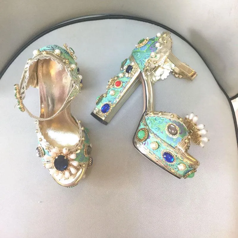 Platform Bling Sandals-Sistine Vibes