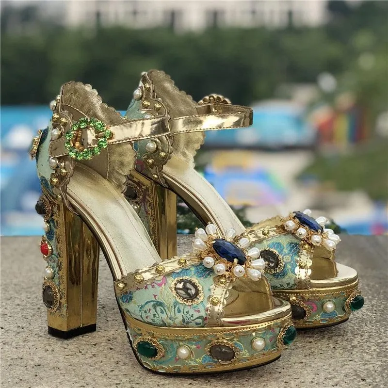 Platform Bling Sandals-Sistine Vibes