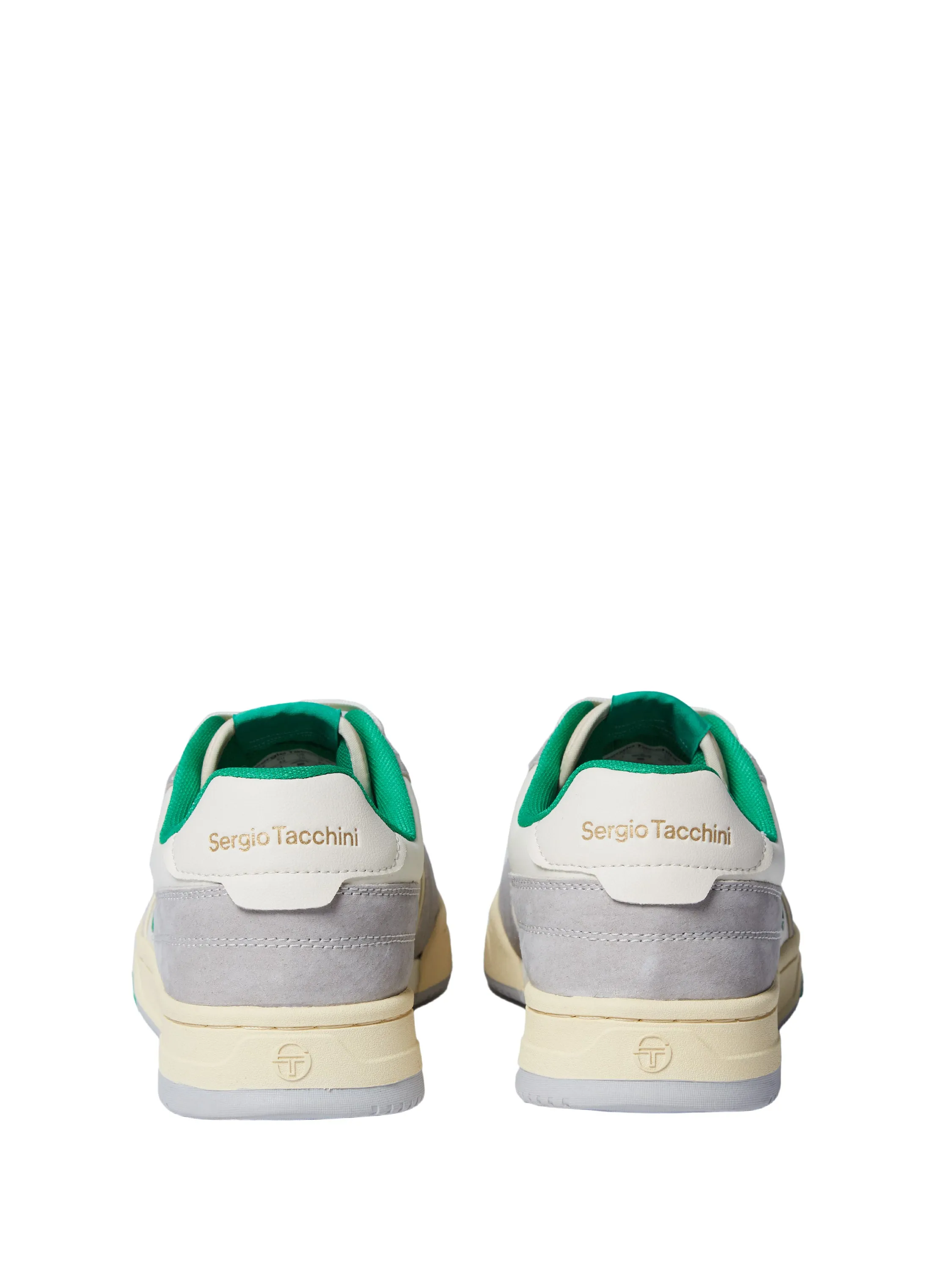 Prime Shot DA Sneaker- Antique White/ Almond Oil/ Bright Green