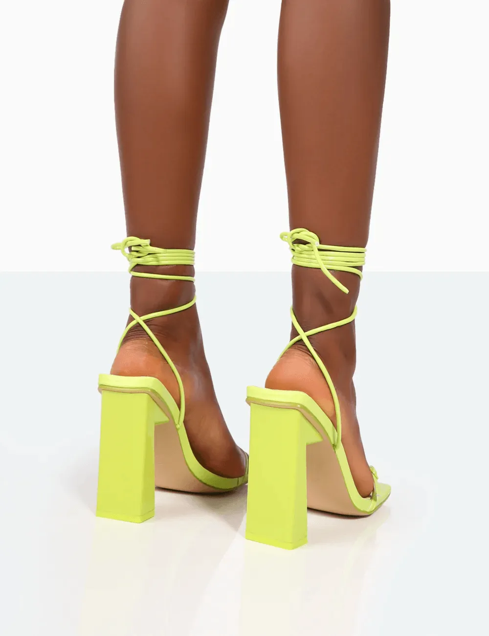 PUBLIC DESIRE - CLEO LIME HEELS