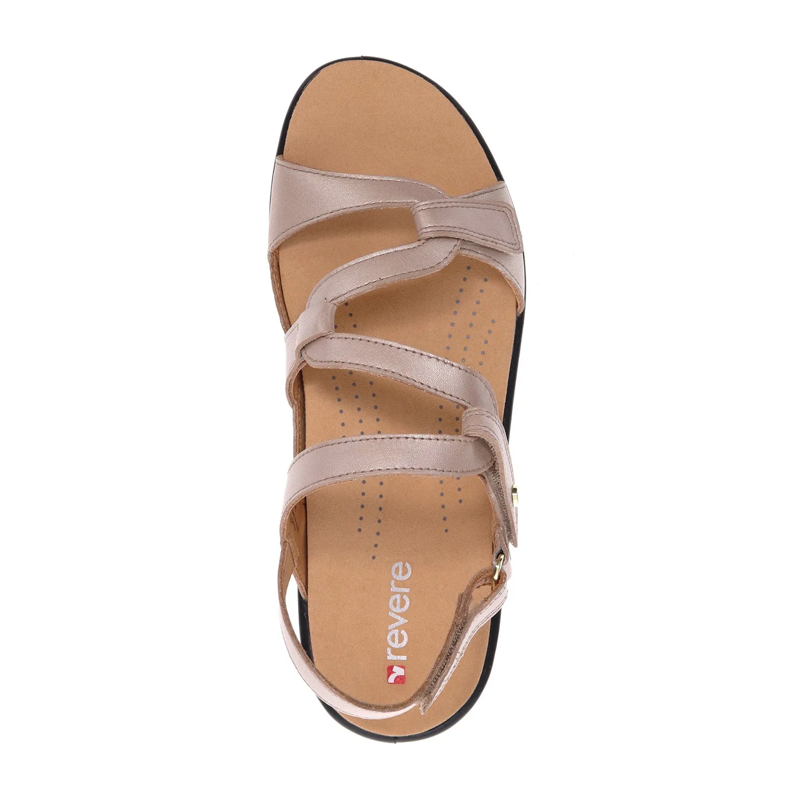 Revere Emerald Backstrap Sandal (Women) - Champagne Angle