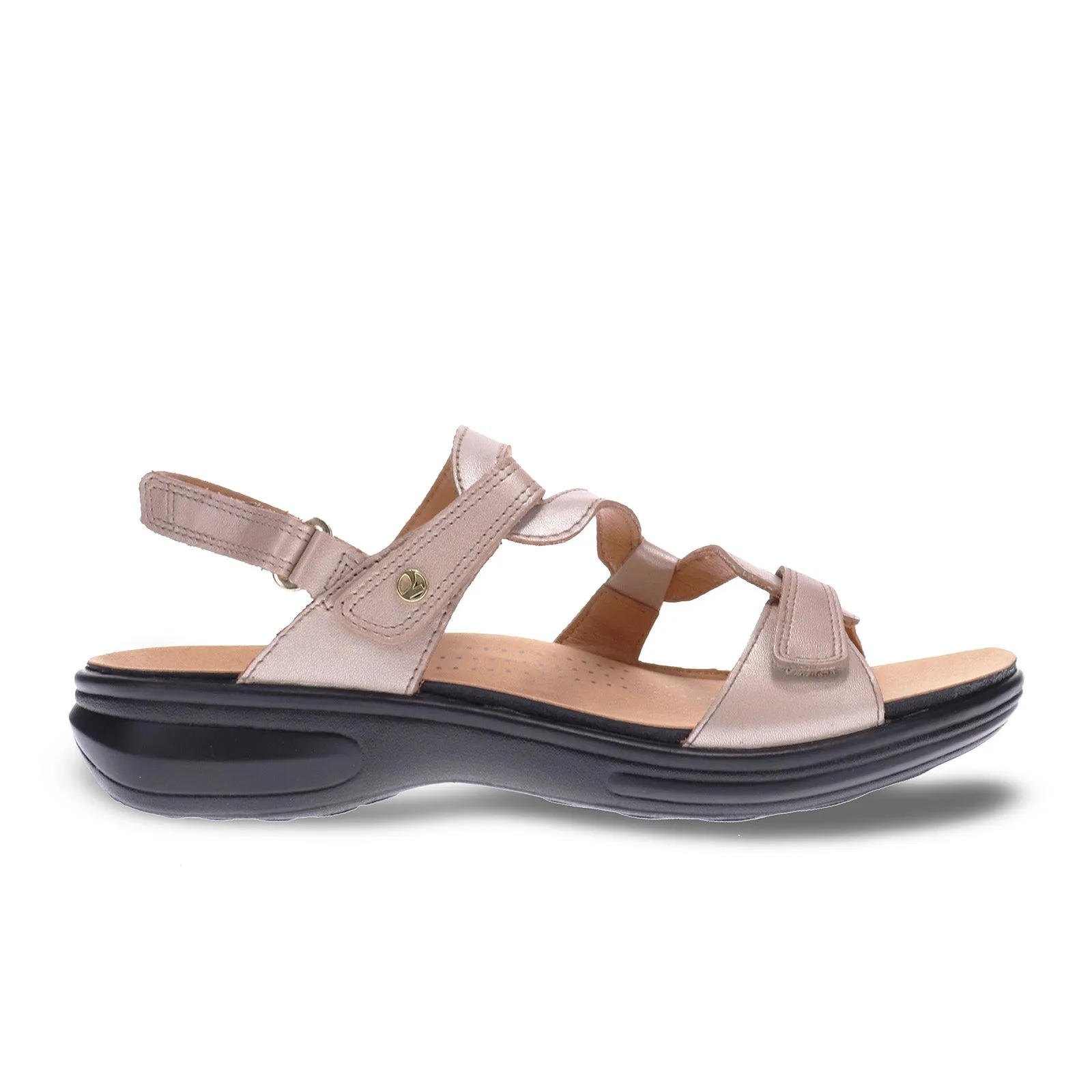 Revere Emerald Backstrap Sandal (Women) - Champagne Angle