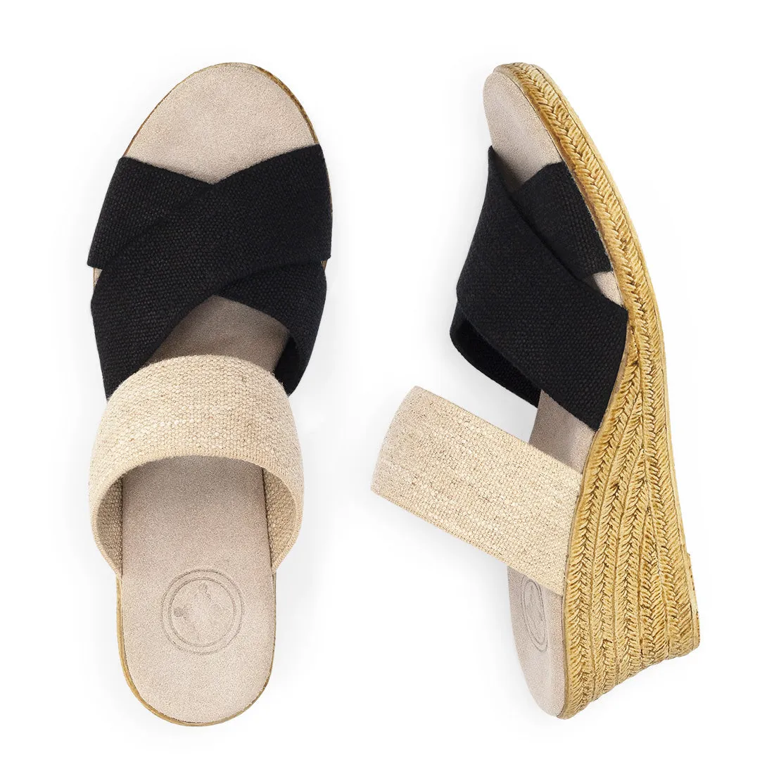 Rita - Two Tone Wedge Sandals