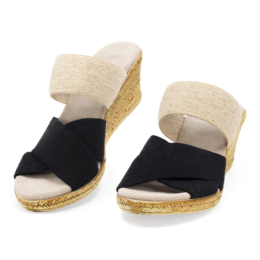 Rita - Two Tone Wedge Sandals