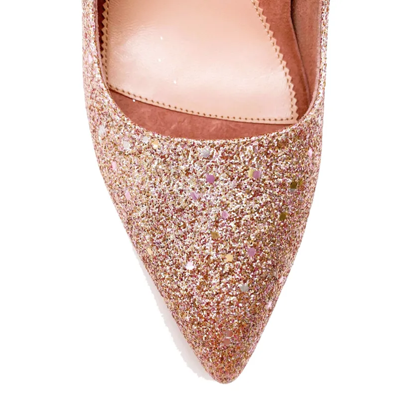 Rose Gold Blush Kitten Heel