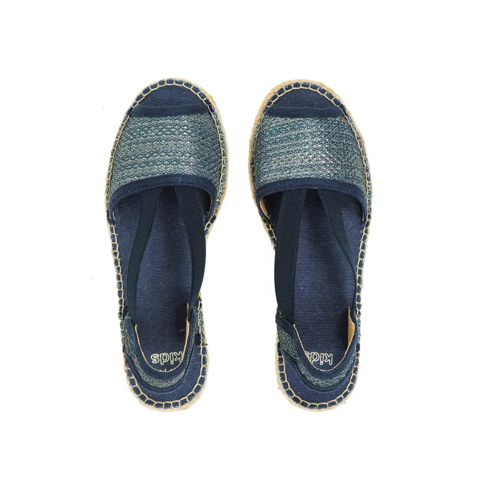 Shimmery Wedge Espadrille for Kids - Eli-S