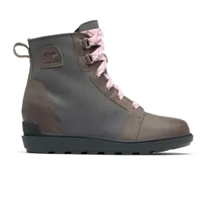 Sorel Evie II NW Lace Wedge Ankle Boot (Women) - Quarry/Grill