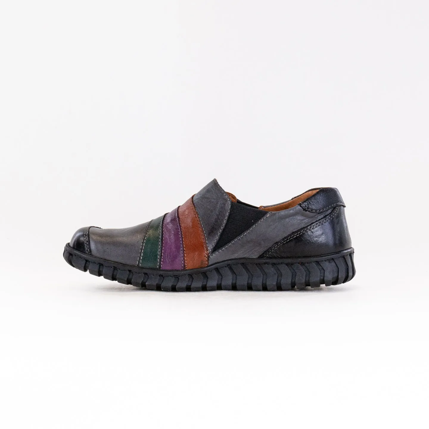 Spring Step Neeta (Women's) - Dark Grey Multi Leather