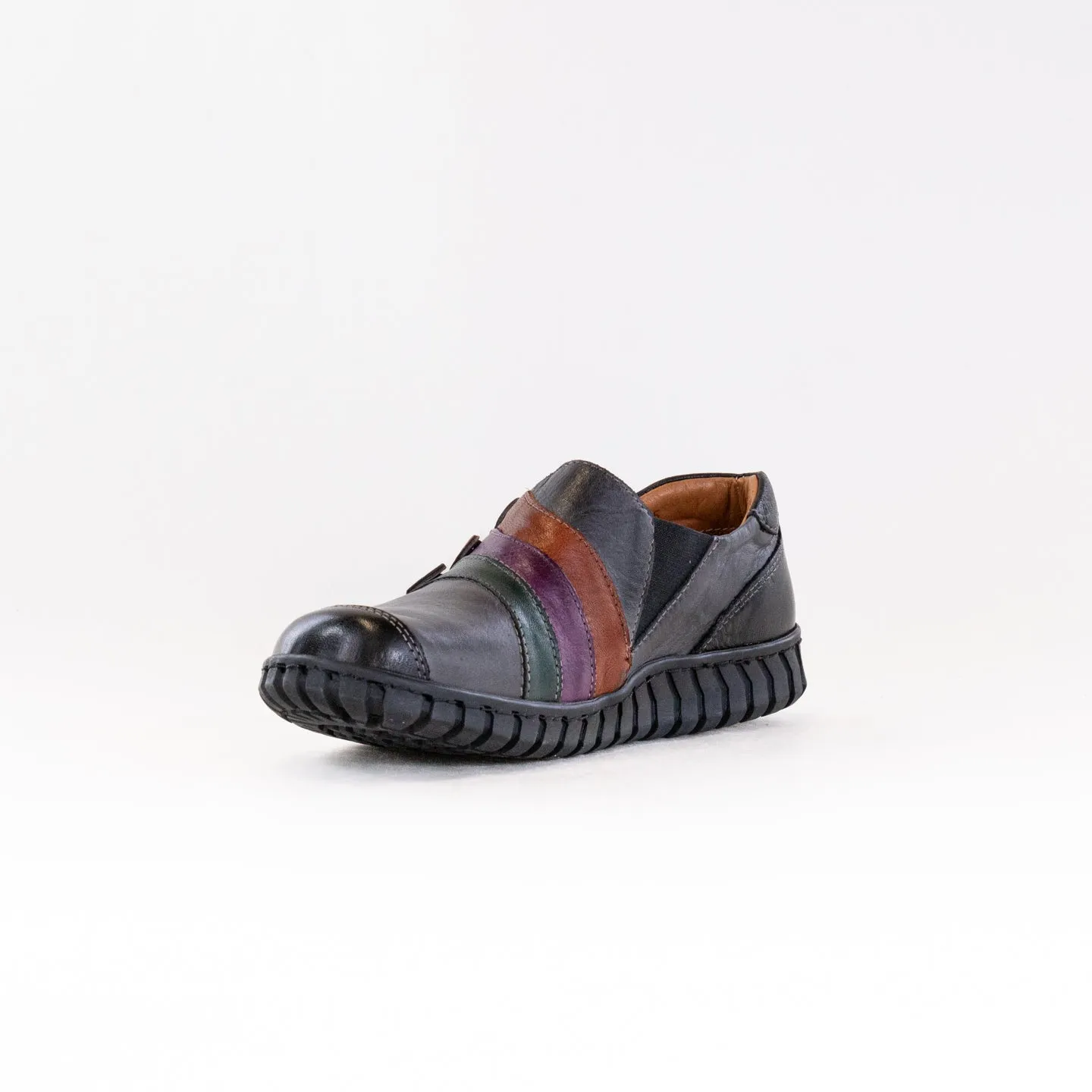 Spring Step Neeta (Women's) - Dark Grey Multi Leather