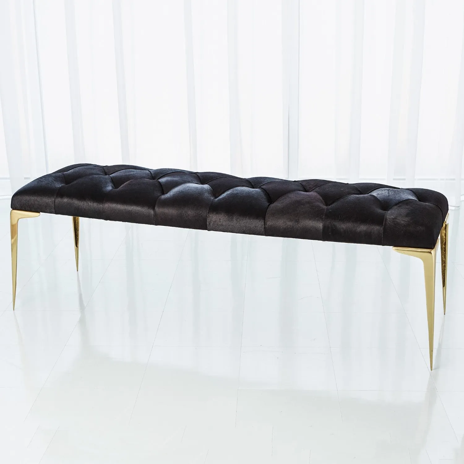 STILETTO BENCH-BLACK HAIR-ON-HIDE