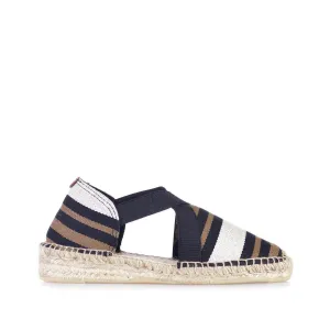 Striped Cotton Blend Wedge Espadrille for Women - Eva