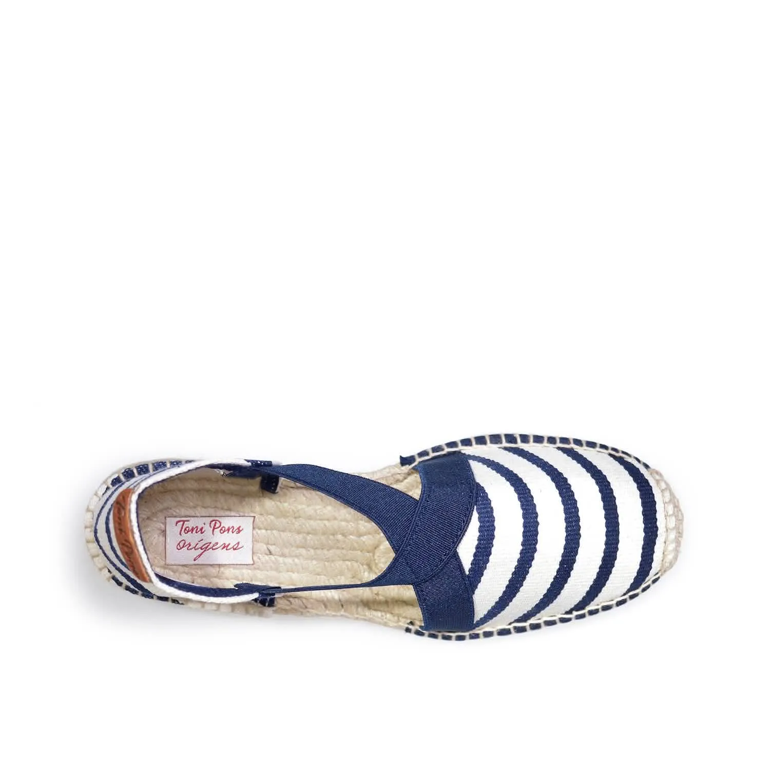 Striped Cotton Blend Wedge Espadrille for Women - Eva