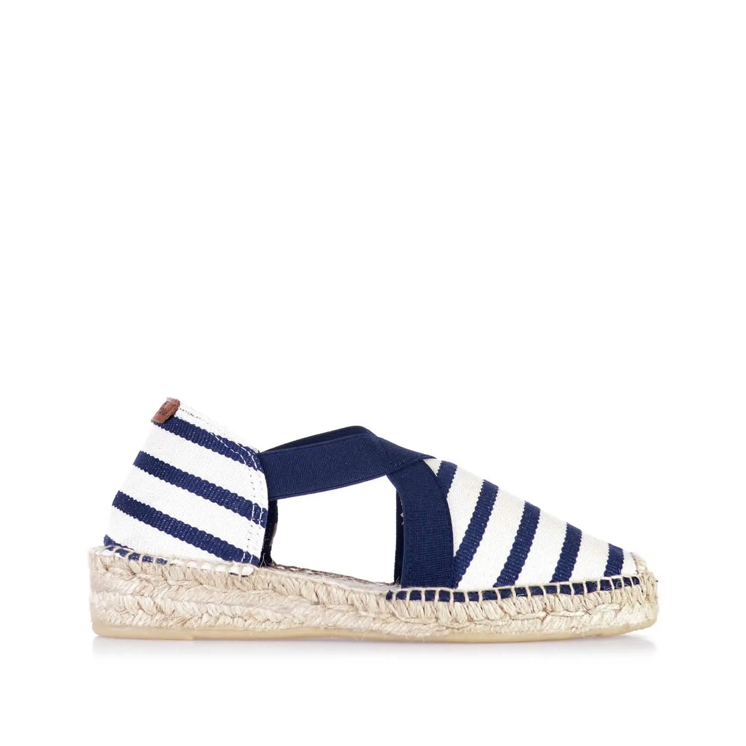 Striped Cotton Blend Wedge Espadrille for Women - Eva