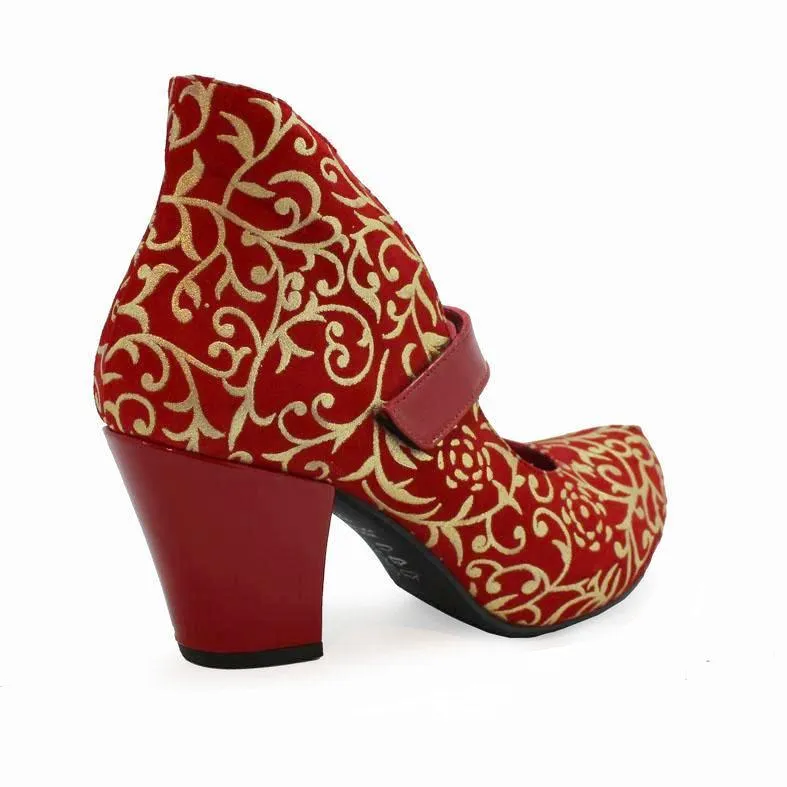 Stylo - Red Scroll-heel-cork