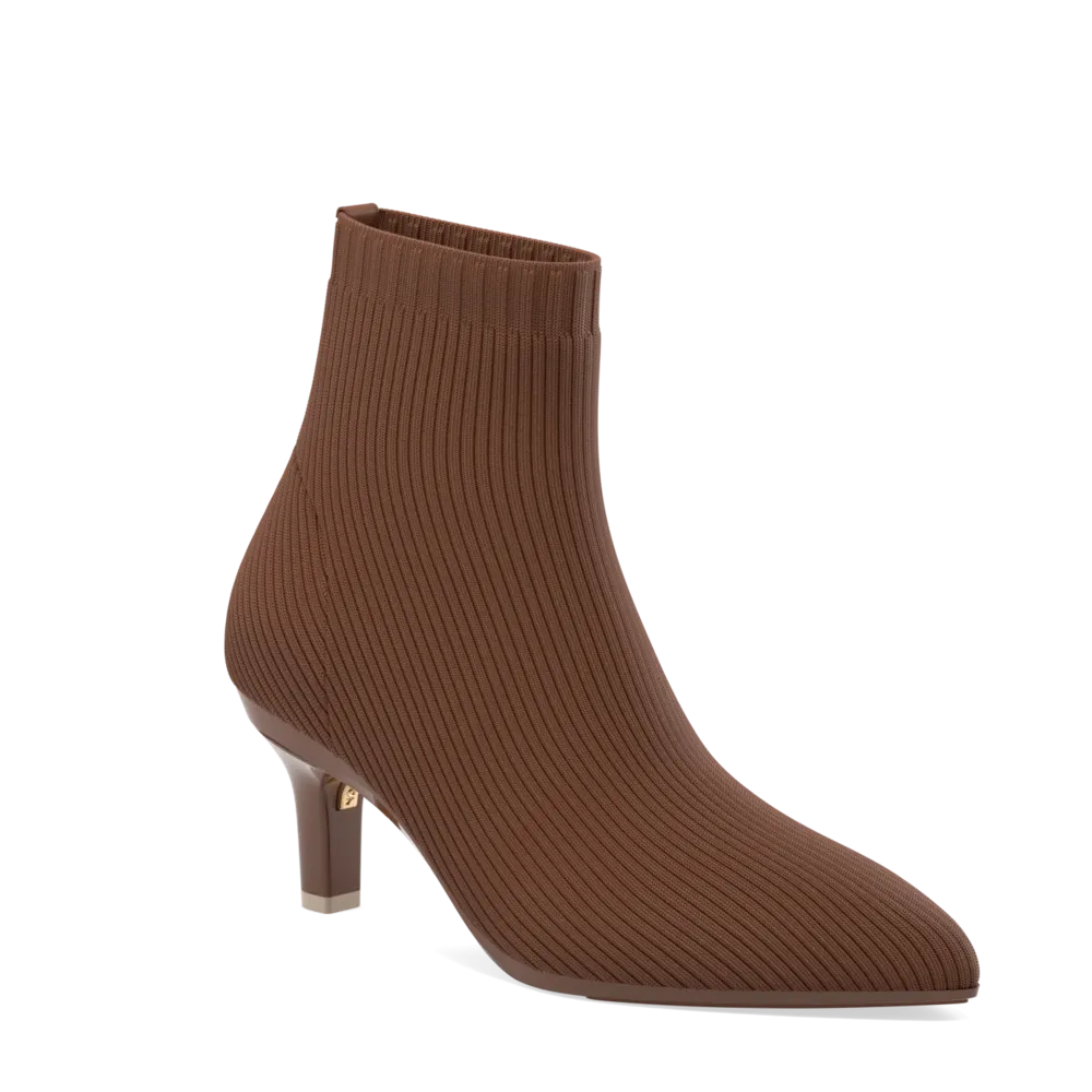 The Bootie Walnut Knit   Stiletto Heel Kit 3 Walnut