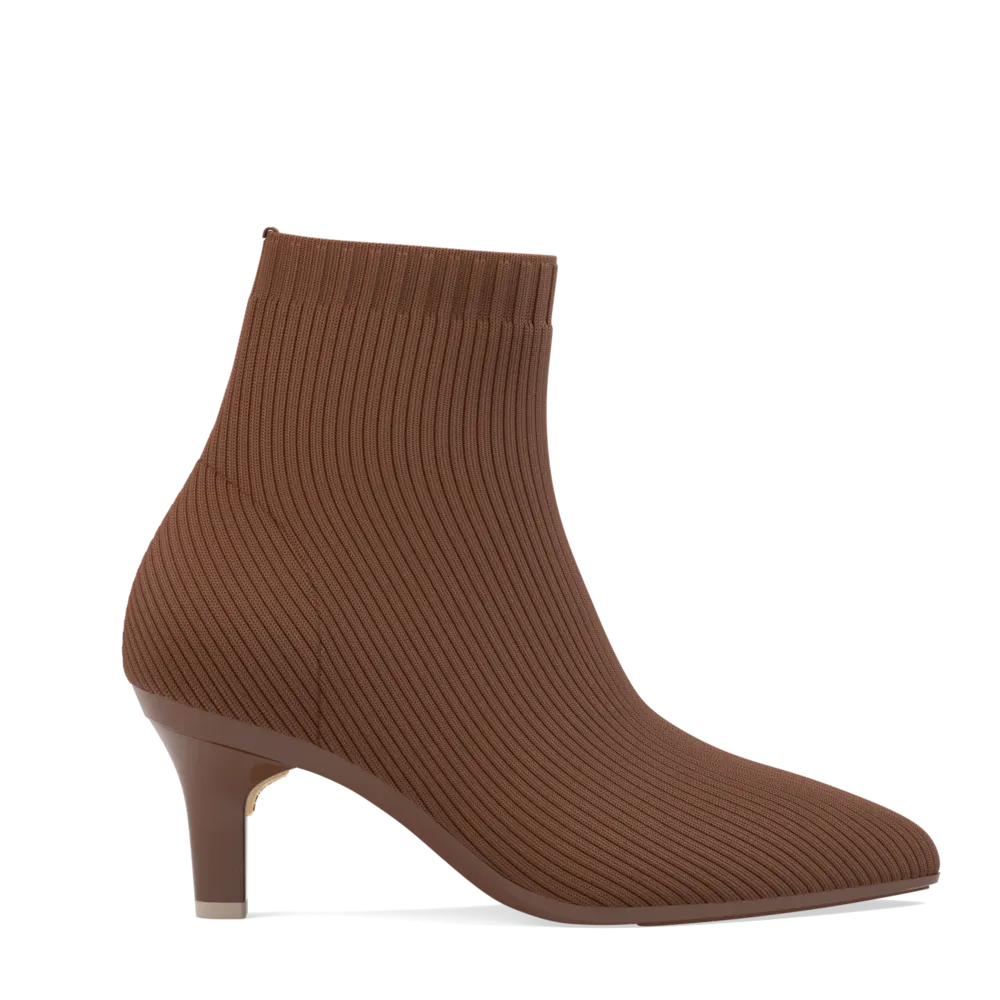 The Bootie Walnut Knit   Stiletto Heel Kit 3 Walnut