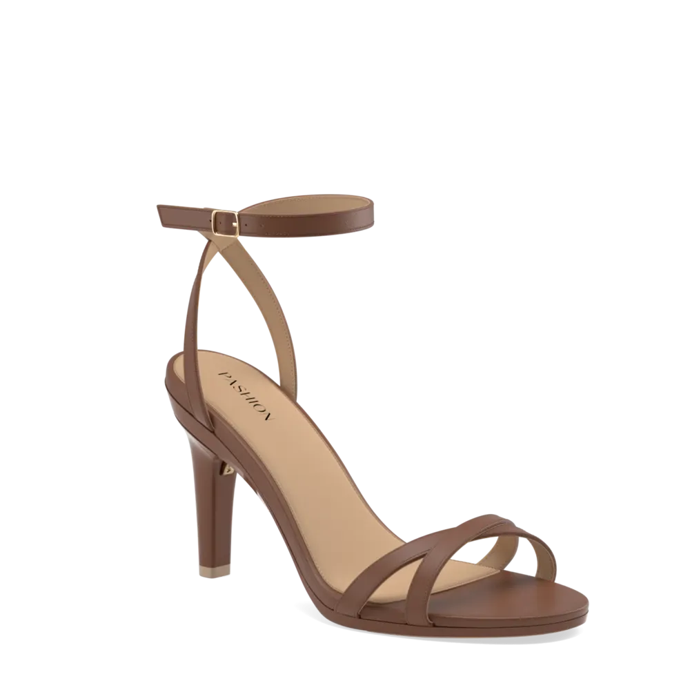 The Brynn - Walnut Leather 4 Stiletto