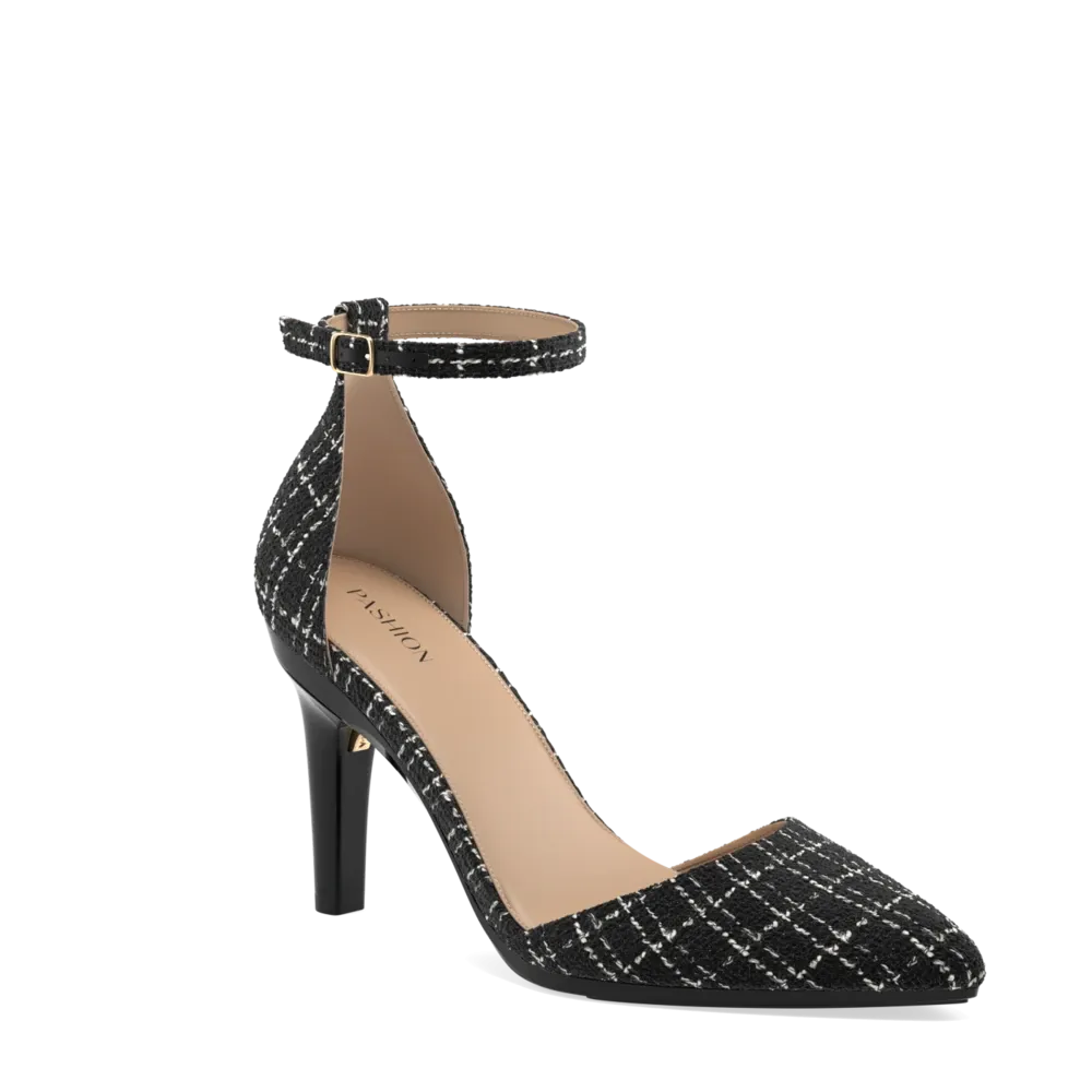 The D'Orsay - Coal Tweed 4 Stiletto