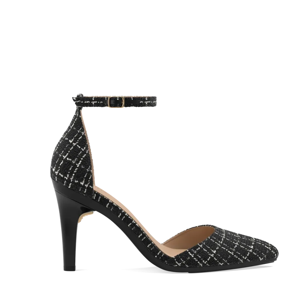 The D'Orsay - Coal Tweed 4 Stiletto