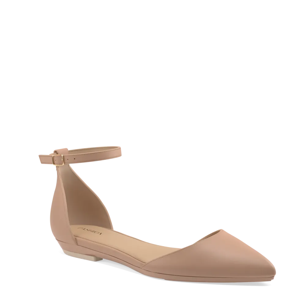 The D'Orsay Latte Leather   Block Heel Kit 3 Latte