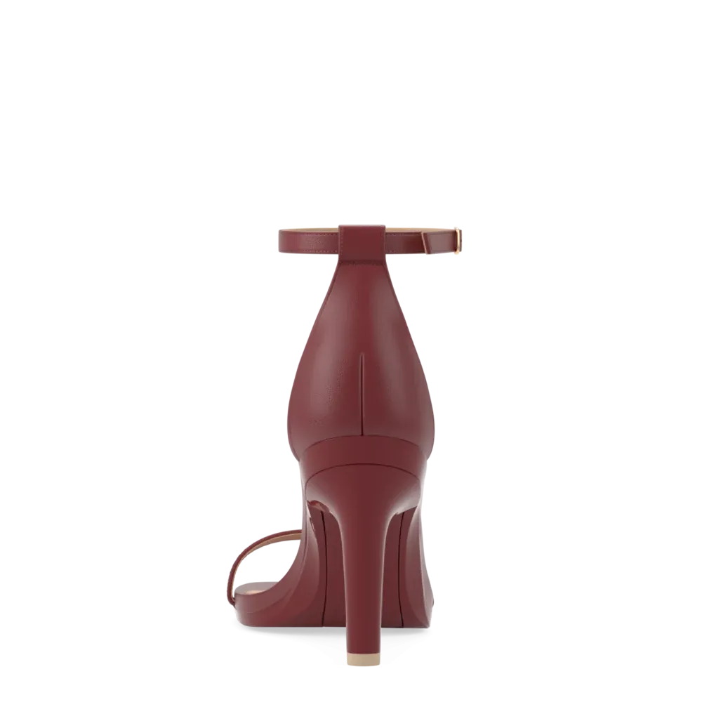 The Gigi - Merlot Leather 4 Stiletto