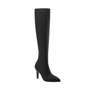 The Knee High Boot Coal Knit   Stiletto Heel Kit 4 Coal