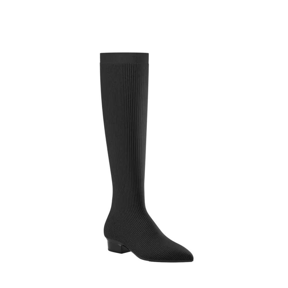 The Knee High Boot Coal Knit   Stiletto Heel Kit 4 Coal